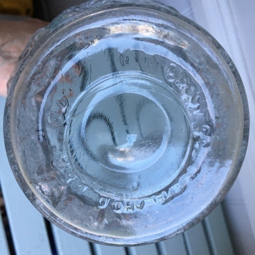 Vintage E O Brody Tiered Clear Crinkle Glass Vase - Picture 7 of 7